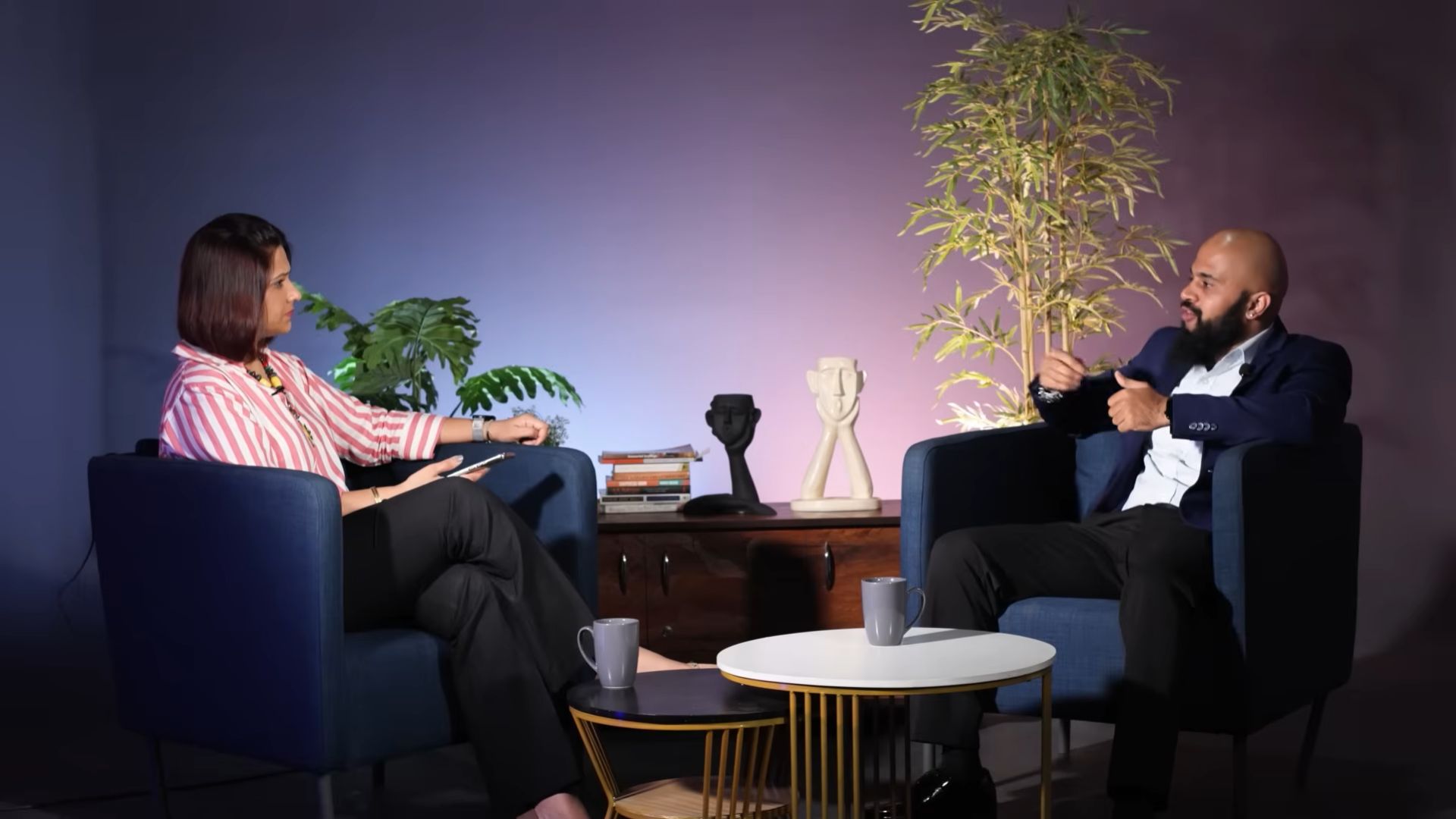 Vishak Moopar in a studio interview about men's health